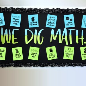 Math Classroom Posters Decorations Plant Theme With Puns for Bulletin ...