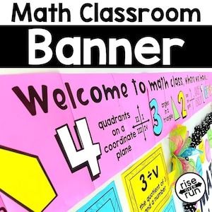 Math Classroom Decoration Printable Banner for Middle School