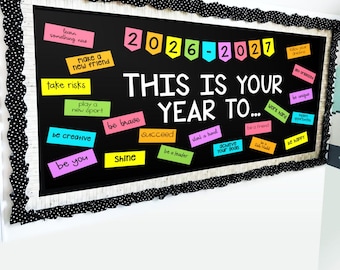 Tablón de anuncios de regreso a clases para 2026-2027 Este es tu año para (Descarga digital)