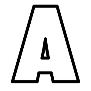 Lettres et chiffres de l'alphabet en gras, contour noir, pour tableau d'affichage : à télécharger et à imprimer image 7