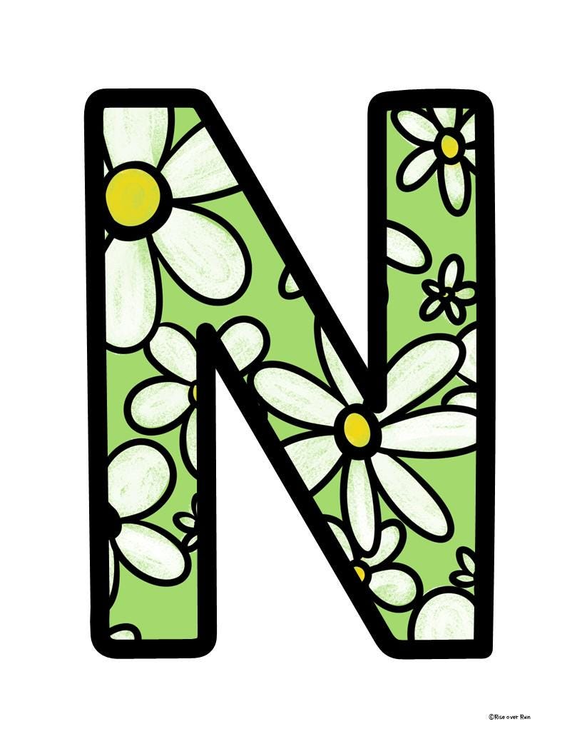 Spring April Letters Spring Flower Bulletin Board Alphabet Letters and Numbers for April and ...