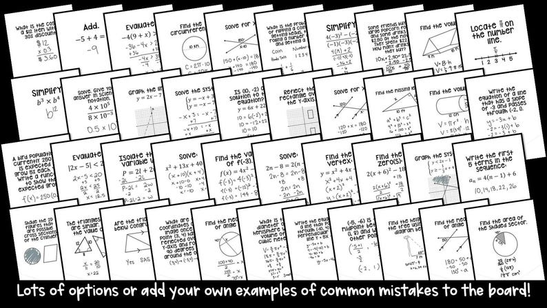 Math Bulletin Board Digital Download to Print, Cut, Hang With Growth ...