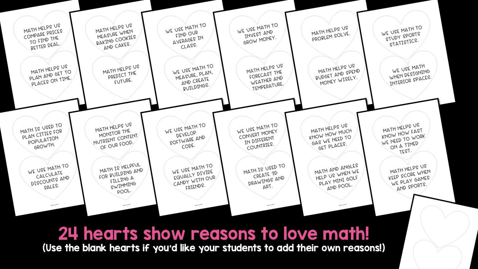 Valentine Bulletin Board Set Classroom Door Decorations Kit for Math ...