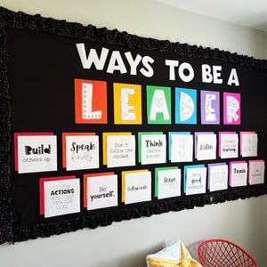 Kit d'affichage « Comment devenir un leader » : Éducation au caractère, compétences des élèves (téléchargement numérique)