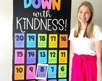 End of School Year Classroom Door Decoration or Bulletin Board | Printable Kit to Cut, & Hang | Count Down with Kindness