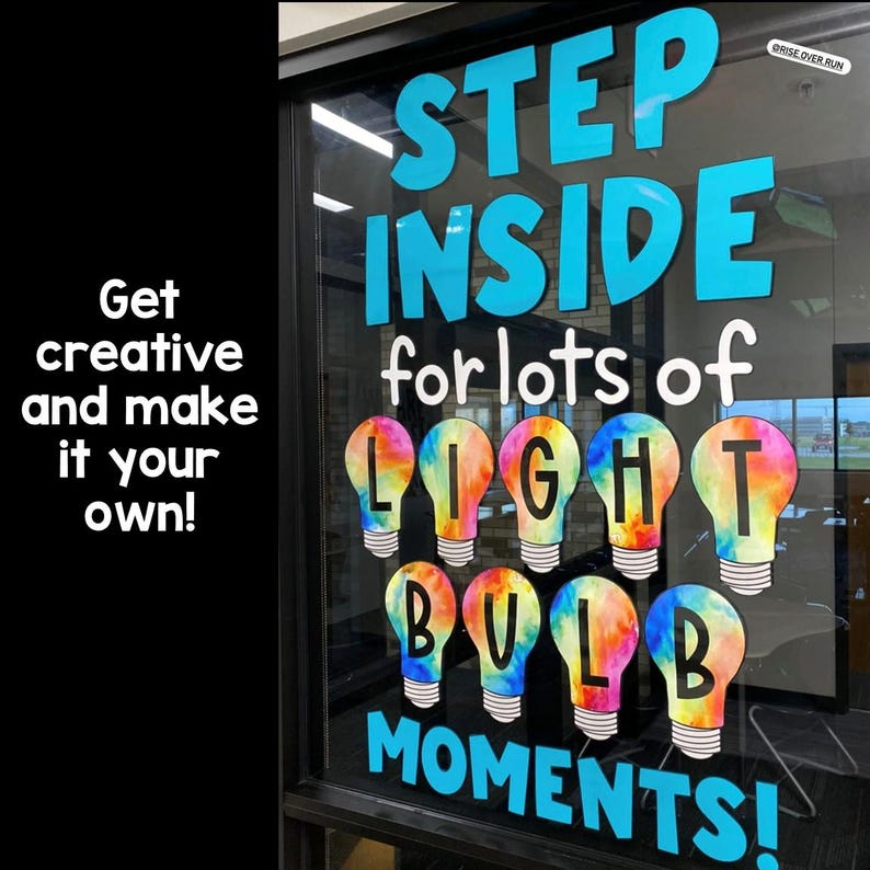 Inspirational Classroom Door Decoration Printable Kit for Light Bulb ...