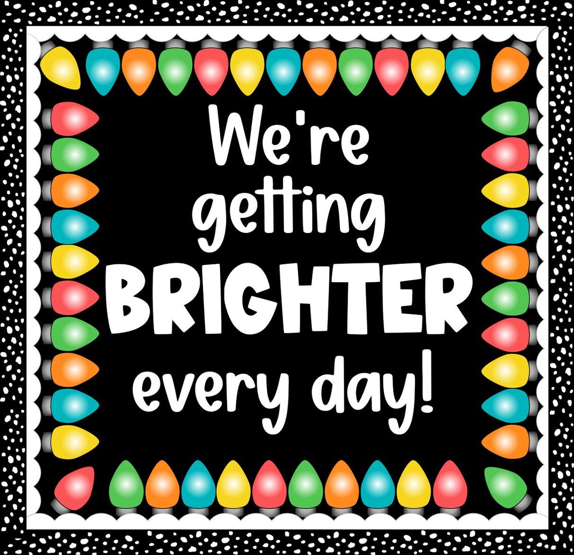 Christmas Bulletin Board Kit or Classroom Door Decor With String Lights ...