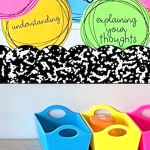 May include: Three colorful plastic storage bins with handles. The bins are blue, yellow, and pink. The bins are sitting on a wooden surface.