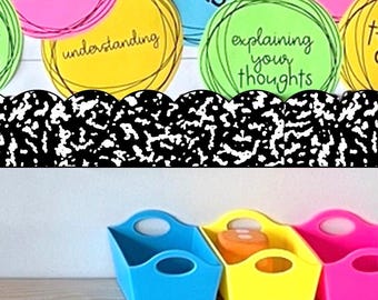 Druckbare Pinnwand in schwarz/weiß und bunten Farben