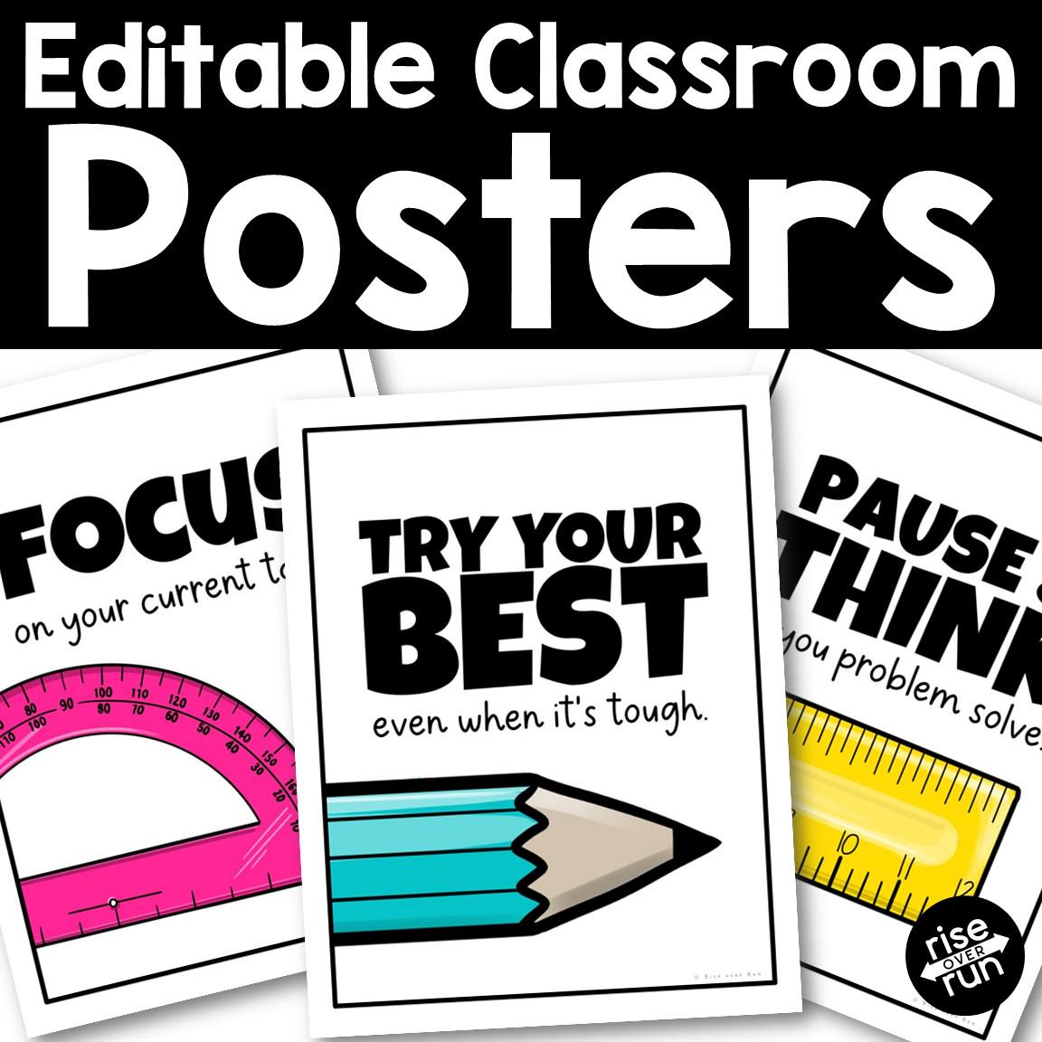 Math Classroom Posters for Middle School Math Classroom Decor With ...
