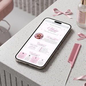 Acuity Scheduling Template Hair Stylist Acuity Template Branding Kit Hair Website Booking Flyer Landing Page Coquette Theme Booking Site image 2