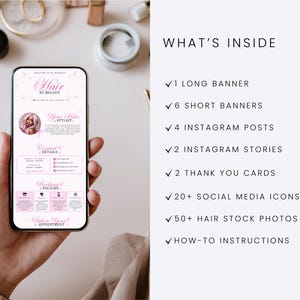 Acuity Scheduling Template Hair Stylist Acuity Template Branding Kit Hair Website Booking Flyer Landing Page Coquette Theme Booking Site image 4