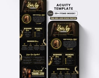 Acuity Scheduling Template Hair Stylist Acuity Website Hair Template Gold Buchungsseite Hair Stylist Website AcuityScheduler Hair Tech Acuity
