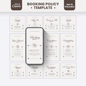 Coquette Booking Policies Template White Polkadot Luxury Acuity Square Site Instagram Policy Posts Hair Stylist Wig Braids Lashes Nails PMUA