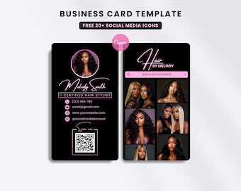 Acuity Scheduling Instagram Business Card Template, Pink Booking Flyer, QR Code Business Card, Branding Kit, Hair Lash Nail Braid Tech Canva