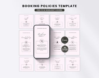 ピンクのミニマリスト予約ポリシーテンプレート モダン シンプル ラグジュアリー Acuity Square サイト Instagram ポリシー ヘアスタイリスト ウィッグ ブレイズ まつげ ネイル PMUA
