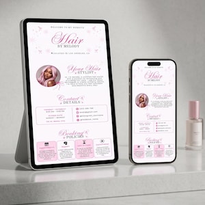 Acuity Scheduling Template Hair Stylist Acuity Template Branding Kit Hair Website Booking Flyer Landing Page Coquette Theme Booking Site image 15