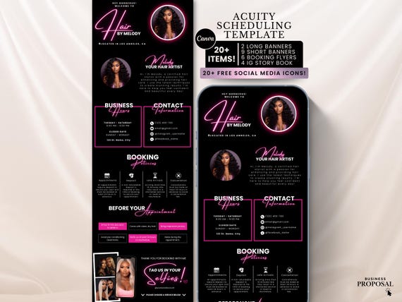 Acuity Scheduling Template Hair Stylist, Pink Acuity Template, Esthetician Website, Booking Flyer, Hair Lash Website, Lash Nail Braid Tech