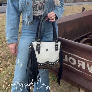 Priscilla Cowhide Conceal Carry Purse by Countryside Co.