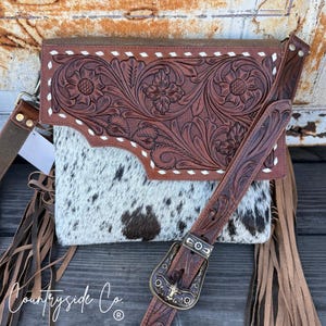 Georgia Conceal Carry Cowhide Bag by Countryside Co.