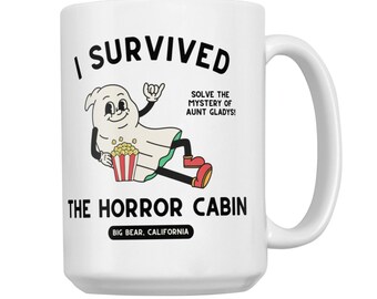 I Survived The Horror Cabin White Mug