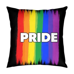 Pride Pillow and Pillow Case, Rainbow Pride Decor, LGBTQ Pride Gift, Equality Pillow, Pride Month Decoration, Colorful Pillow Cover