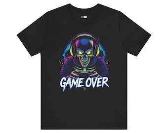 Camiseta Game Over Retrô: Camiseta Gamer Caveira