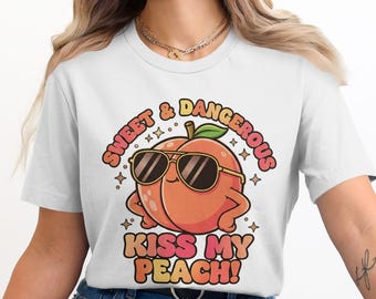 Sweet and Dangerous Peach Graphic Sweatshirt - Sassy Unisex Apparel