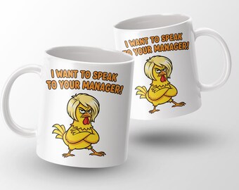 Karen Chicken Mug, Funny Manager Gift, Sarcastic Office Humor