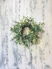 9' ash fake greenery candle ring  mini wreath 3.5' center Floral arranging supply artificial plastic greenery boxwood alternative 