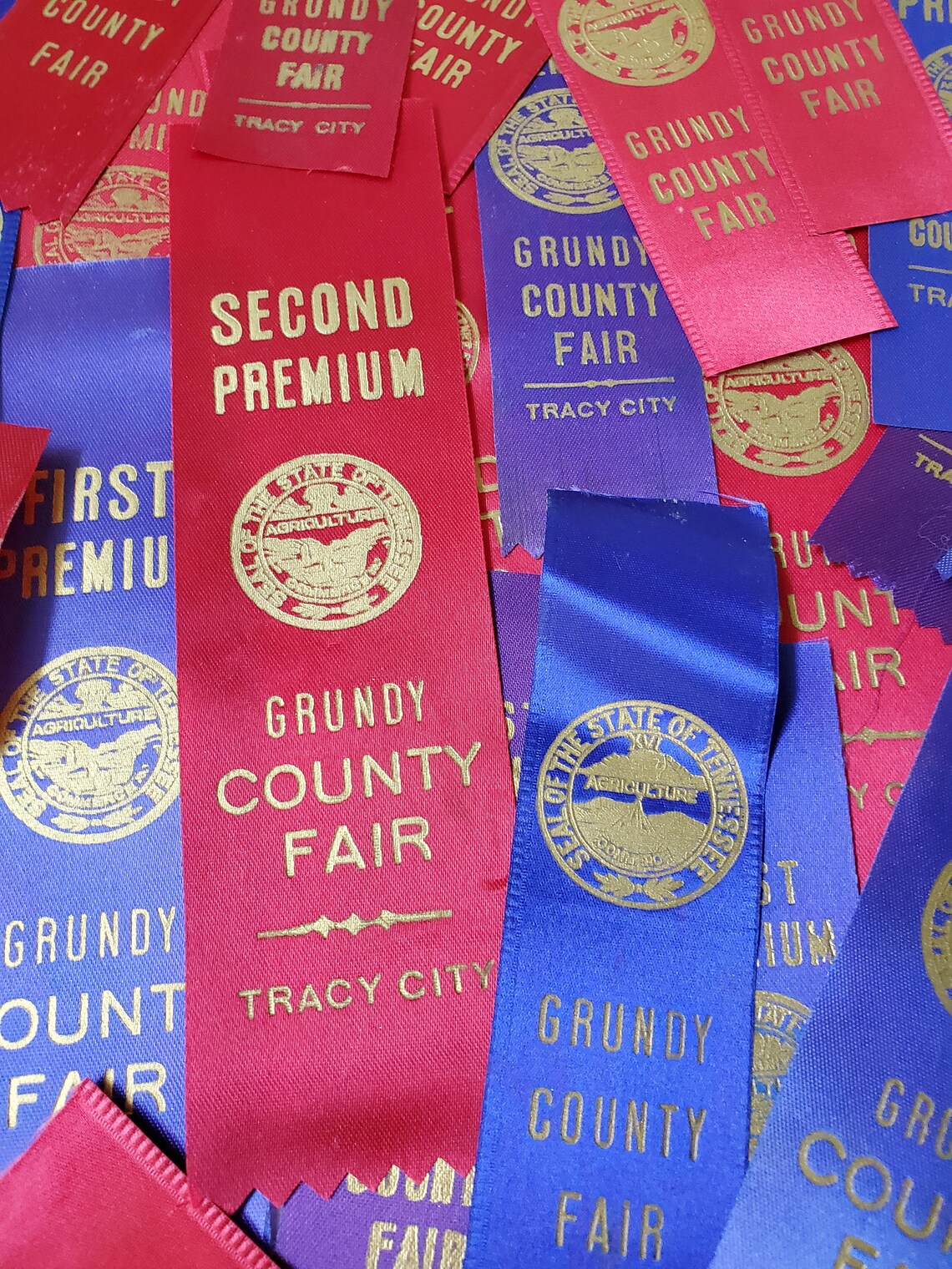 30 Vintage County Fair Ribbons Satin Prize Award Ribbons Etsy