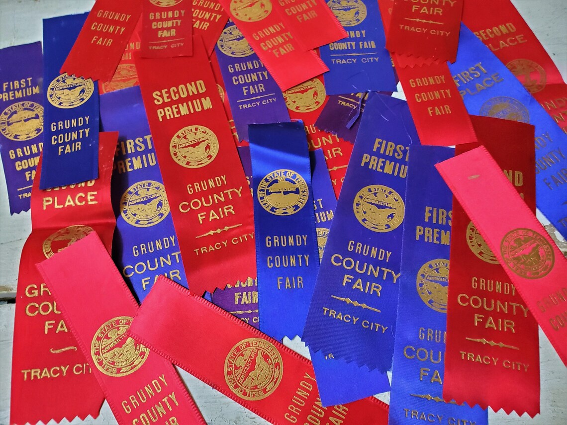 30 Vintage County Fair Ribbons Satin Prize Award Ribbons Etsy