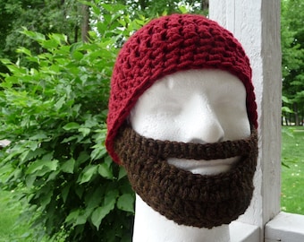 Patrón de sombrero de barba de crochet para adultos con descarga instantánea de archivo digital