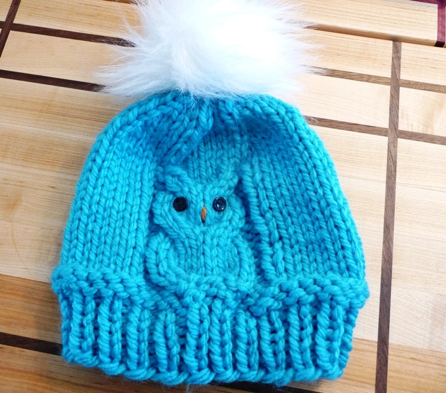 Super Bulky Owl Hat Knitting Pattern - Etsy