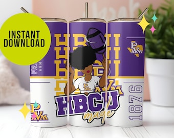 Prairie View A&M University, HBCU Football, Gift, Sublimation, Tumbler Wrap, Student, Sports, 1876, Purple, gold, D9, (Digital Download)