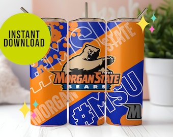 Morgan State Bears Tumbler Wrap, HBCU Pride (Digital Download)