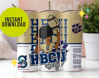 Stillman College, HBCU, Football, Gift, Sublimation, Tumbler Wrap, Student, Sports, 1876, gold, navy, D9, College grad, alumni, gift for her