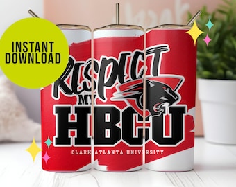 Clark Atlanta University, CAU, Tumbler Wrap, 20oz, HBCU, Historically Black College, Panthers, Red, Black, Gift, Alumni, Grad, Student, d9