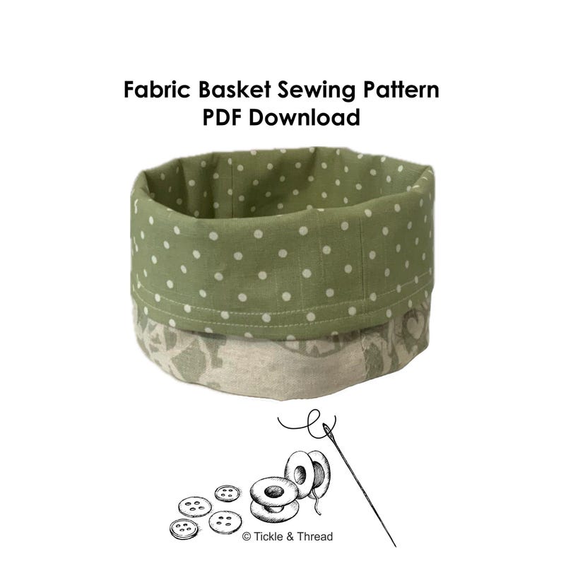 Fabric Storage Basket Sewing Pattern - PDF (download) - Etsy
