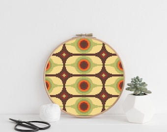 Retro Seventies Groove Cross Stitch Pattern (PDF Download)