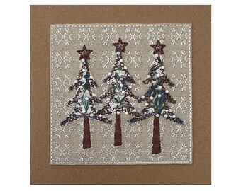 Stitched Textile Christmas Card