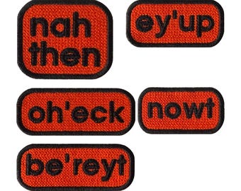 Embroidered Yorkshire Twang Patch: Wool Felt Sew-On Embroidery