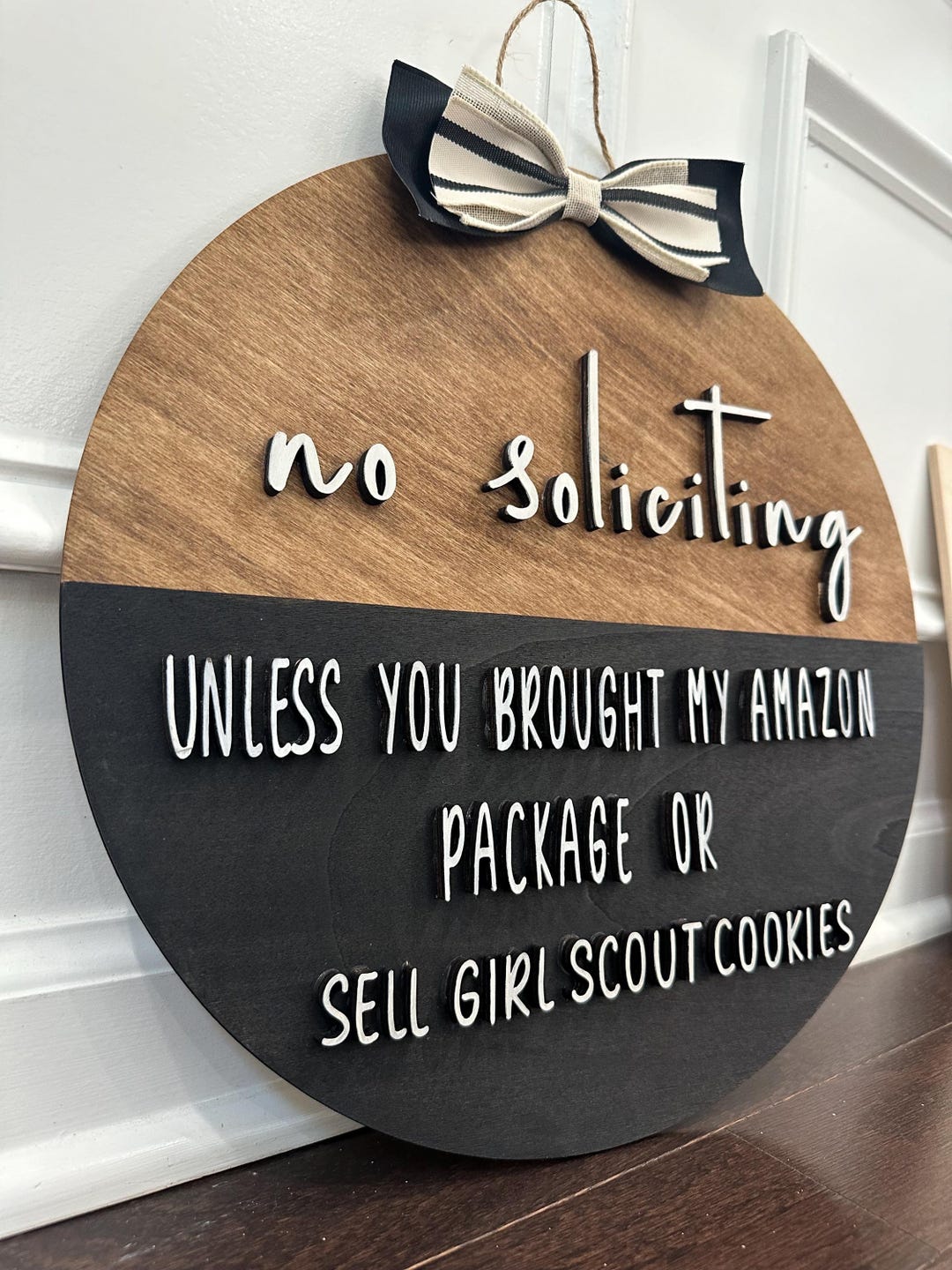 Handmade Funny No Soliciting Sign, Humorous Front Door Sign ...
