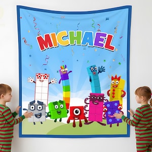 Zahlenblocks Decke: Bunte Zahlen Kinderbettwäsche