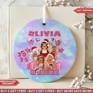 Personalized Video Game Ornament, Custom Christmas Ornament for Gamer, Children&#39;s Gift Ornament with Name, Cute Keepsake Gift For Girls