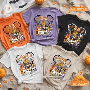 Camiseta personalizada de Halloween da Disney, camisetas de Halloween em grupo da Disneylândia, camiseta de Halloween da família Mickey para viagem à Disneylândia 2025, fantasia de Halloween infantil