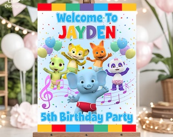 Personalized Word Party Welcome Sign: Custom Birthday Banner