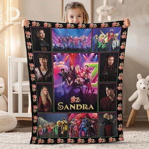 Personalized Descendants Zombies Blanket,Custom Name Disney Zombies 4 Blanket,Gift For Kids Fan The Rise Of Red Group, Birthday Blanket Gift
