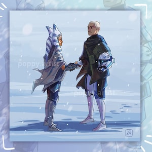 Ahsoka y Rex se despiden - Lámina artística