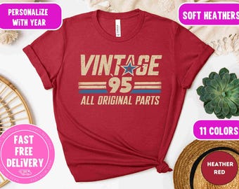 Vintage 1995 Birthday Tee: Retro 90s Graphic T-Shirt
